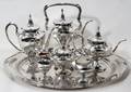 101022 INT MINUET STERLING TEA  COFFEE SET WTRAY