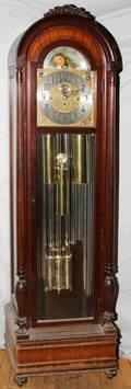 101041 HERSCHEDE MAHOGANY GRANDFATHER CLOCK H 78