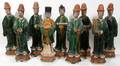 092060 16TH C CHINESE POTTERY MING SERVANTS NINE