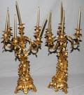 092033 FRENCH BRONZE CANDELABRA C 1900 PAIR H 30