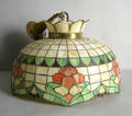 Leaded glass chandelier