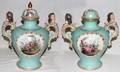 091009 BERLIN PORCELAIN COVERED URNS C 1880 PAIR