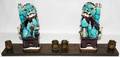 091025 CHINESE GLAZED CERAMIC FOO DOGS 18TH C PAIR