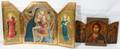 040079 ANTIQUE STYLE ICON  TRIPTYCH PRINTED ON WOOD