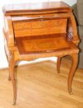 031062 FRENCH WALNUT  INLAY CYLINDER ROLL DESK H 59