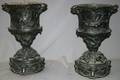122071 PIERRE JULES MNE BRONZE URNS LACKING COVERS