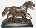 122067 JULES MOIGNIEZ BRONZE HORSE 19TH C H 7 78