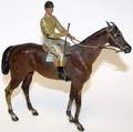 051126 AUSTRIAN COLD PAINTED BRONZE RACEHORSE  JOCKEY
