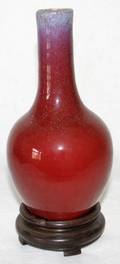 051146 CHINESE FLAMB BOTTLE VASE H 7 DIA 4 34