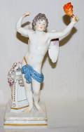 031100 MEISSEN PORCELAIN FIGURE CUPID WITH TORCH