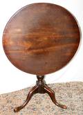 021071 ENGLISH MAHOGANY TILTTOP TABLE 19TH C H 26