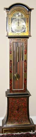 012079 BOULLE STYLE GRANDFATHER CLOCK MODERN H 80