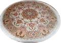 012072 TABRIZ IRANIAN WOOL RUG ROUND DIA 8 4