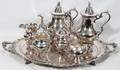 010070 SILVER PLATE TEA SET 7 PCS