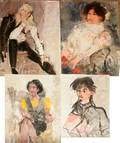 122097 RICHARD JERZY WATERCOLOR PAINTINGS 4 TOTAL