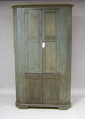 Painted pine 1piece corner cupboard