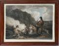 050099 AFTER G MORLAND COLORED ENGRAVING 17 X 24