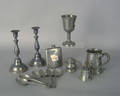 Group of pewter table articles