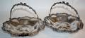 040119 SILVER PLATED BRIDES BASKETS PAIR H 8 12