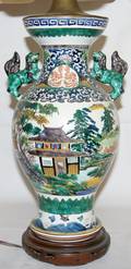 030110 CHINESE PORCELAIN VASE CONVERTED INTO A LAMP