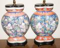 030108 CHINESE PORCELAIN VASES CONVERTED INTO LAMPS