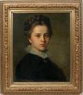 022071 AMERICAN PORTRAIT ON CANVAS C 1870 20 X 17