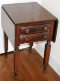 021081 AMERICAN EMPIRE MAHOGANY DROPLEAF STAND C1840