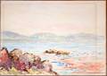 012110 ATTRIBUTED TO THOMAS MORAN WATERCOLOR 1897