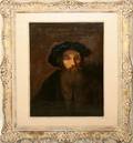 012104 AFTER REMBRANDT OIL ON CANVAS PORTRAIT
