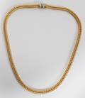 011153 18KT YELLOW GOLD SATIN FINISH NECKLACE