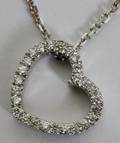 010118 50 CT DIAMOND HANGING HEART PENDANT W 12