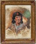 010093 PAUL KANE OIL PORTRAIT INDIAN CHIEF AHTOWWAK