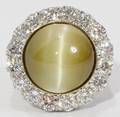 122155 2290 CT CATS EYE  450 CT DIAMOND RING