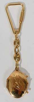 060123 750 18K YELLOW GOLD KEY CHAIN WITH LOCKET