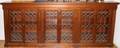 052157 MAHOGANY  LEADED GLASS BOOKCASE EARLY 20TH C