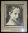 052141 RAPHAEL SOYER LITHO PORTRAIT OF YOUNG GIRL