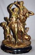 052138 AFTER CLODION BRONZE SCULPTURE SIGNED H 17