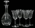 051223 BACCARAT MALMAISON CRYSTAL GOBLETS  DECANTER