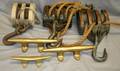 050143 SHIPS BLOCK AND TACKLE BRASS MOORING CLEATS
