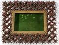 050114 TRAMP ART PINE SHADOW BOX PICTURE FRAME C1930