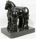 042168 AFTER BOTERO BRONZE SCULPTURE OF A HORSE