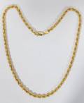 041204 14KT YELLOW GOLD ROPE TWIST NECKLACE L 17