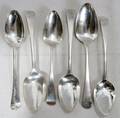041177 GEORGE III SILVER SPOONS 6 18TH C