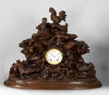 Black Forest carved shelf clock late 19th c