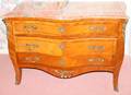 032126 LOUIS XV STYLE FRUITWOOD BOMBE COMMODE H 34