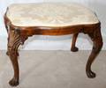 031168 ENGLISH QUEEN ANNE STYLE WALNUT BENCH H 18