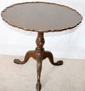 031167 CHIPPENDALE STYLE MAHOGANY TILTTOP TABLE H 26