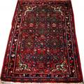 030122 IRANIAN PERSIAN WOOL RUG C1940S 4 X 2 10
