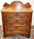 030131 AMERICAN WALNUT COMMODE C 1880 H 34 L 28