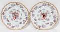 021154 SAMSON PORCELAIN ARMORIAL PLATES 2 C 1900